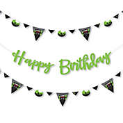 Big Dot of Happiness Zombie Zone - Birthday Zombie Crawl Party Letter Banner Decoration - 36 Banner Cutouts and Happy Birthday Banner Letters