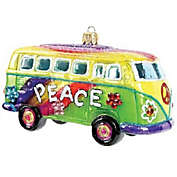 Hippie Bus Polish Glass Christmas Ornament Made in Poland Decoration