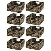 mDesign Hyacinth Kitchen Storage Basket with Handles
