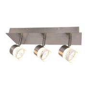 Xtricity - 3 Heads Ceiling Light with Integrated LED, 14.5 &#39;&#39; Width, From the Hope Collection, Nickel