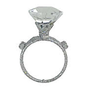 Allstate 3" Silver Diva Glitter Faux Diamond Three Band Wedding Ring Christmas Ornament