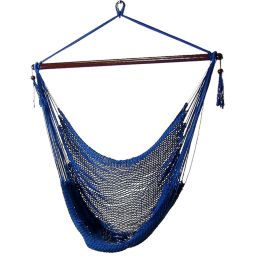 Sunnydaze Hanging Caribbean XL Hammock Chair - Caribbean Blue