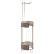 mDesign Toilet Tissue Paper Roll Holder / Dispenser, Stores 4 Rolls