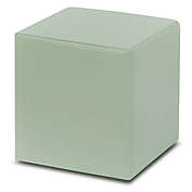 Stock Preferred Multifunctional Faux Leather Ottoman Square Footrest Stool in Green