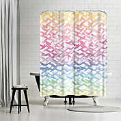 Americanflat 71" x 74" Shower Curtain, Rainbow Abstract by Victoria Nelson