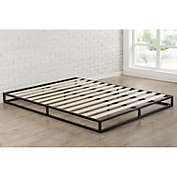 Slickblue King size 6-inch Low Profile Metal Platform Bed Frame with Wood Slat Mattress Foundation