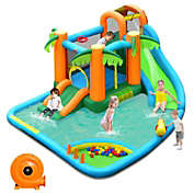 Slickblue Inflatable Water Slide Park with Upgraded Handrail without Blower