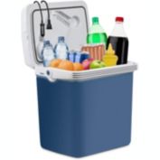 Ivation Electric Cooler & Warmer  27 Quart (25 L) Portable Thermoelectric Fridge  Includes Carry Handle, 110V AC Home Power Cord & 12V Car Adapter Great for Camping, Travel & Picnics