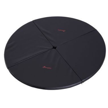 Soozier 2" T x 5' W Round Folding Portable Pole Dance Crash Mat - Black. View a larger version of this product image.