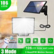Infinity Merch Wall Security Lamp Motion Sensor 950000lm LED Solar Black