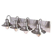 Xtricity - 4 Light Vanity Light, 27.1&#39;&#39; Width, From the Baltimore Collection, Nickel Finish