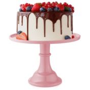 Last Confection Round Cake Stand, 11" Melamine Dessert Table Display for Birthdays, Holidays, Weddings