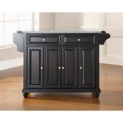 Crosley Furniture Cambridge Granite Top Full Size Kitchen Island/Cart Black/Gray