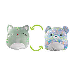 Squishmallows Official Kellytoy 12" Flip-A-Mallows Lindsay the Cheetah and Chase the Cat 2 in 1 Plush Toy