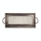 Melrose Home Decorative Mirror Tray 14.5" x 36.5" Metal/Glass