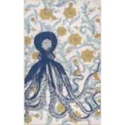 nuLOOM Patricia Machine Washable Octopus Area Rug