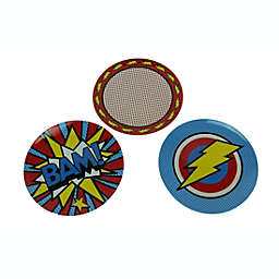 BooginHead BAM Cool Comic Style Melamine Plate Set of 3