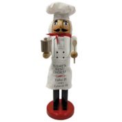 Santa's Workshop Todays Menu Choices Chef Christmas Wood Nutcracker 14 Inch