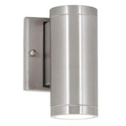 Hamilton Hills 6" Up or Downward Brushed Nickel Mini Outdoor Cylinder LED Wall Light