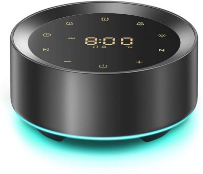 Letsfit White Noise Machine with Alarm Clock Full Touch Control, Sleep Sound Machine for Home and Office - SP1 - Black