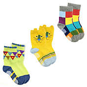 Wrapables Animal Non-Skid Toddler Socks Set of 3 / Lion / L
