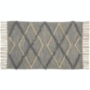 Nourison Rockford ROC01 Indoor Mat - Lt Grey 2'3" x 3'9"