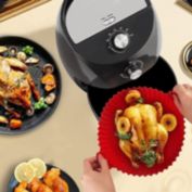 Stock Preferred Reusable Air Fryer Liners for Baking in 6.5" Red
