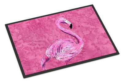 ALAZA Tropical Leaf Animal Flamingo Bird Non Slip Kitchen Floor Mat Kitchen Rug for Entryway Hallway Bathroom Living Room Bedroom 39 x 20 inches 1.7' x 3.3'