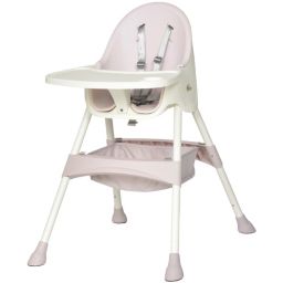 Halifax North America Baby High Chair 3-In-1 Kids Toddler Seat with 5-Point Safety Harness  Removable Food Tray  & Flexible Design  Pink