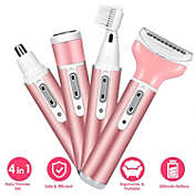 KEMEI 4 In 1 Women Electric Shaver Painless Rechargeable Hair Remover