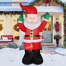 CAMULAND 6FT Santa Claus Inflatable Outdoor Decoration LED Lights Christmas Yard