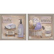 Great Art Now Lavender Bath by Hakimipour - Ritter 14-Inch x 14-Inch Framed Wall Art (Set of 2)