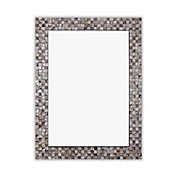 CHLOE Lighting CHLOE&#39;s Reflection Verical/Horizontal Hanging Seashell Finish Rectangle Framed Wall Mirror 32 Height