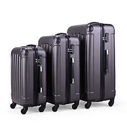 Fx070 3-Piece Luggage Expandable Lightweight Travel Suitcase Set with Code Lock, Spinner Wheels, 20/24/28 Inches