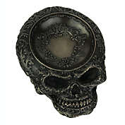 Veronese Design Antiqued Bronze Finish Human Skull Decorative Dish