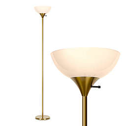 Sky Dome LED Floor Lamp - Brass
