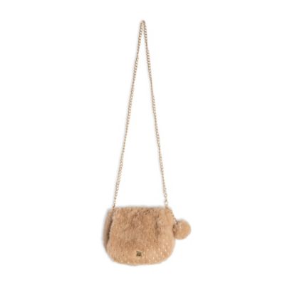 Deux par Deux Fake Fur Bag Beige - One Size