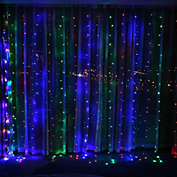 IMAGE 19.6*6.6FT 448LED RGB Multi-color Waterproof String Fairy Curtain Lights Window Xmas Decor