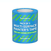 Precision Defined Multi-Surface Professional Blue Painters Tape, 1.88 inch x 60 yards, 3-Pack, UV-resistant, Water-based Acrylic Adhesive, 14-day Clean Removal, Paint tape for Walls, Tiles, Glass