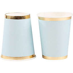 Blue Panda Light Blue Paper Cups, Disposable Party Supplies (9 oz, 50 Pack)