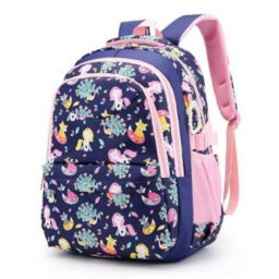 Fox, Peacock, and Unicorn Design Durable Comfort Fit Backpack -  Dark Purple