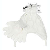 Fab Big Girl&#39;s 2 Pc Popcorn-Knit Heidi Hat & Gloves Set White One Size