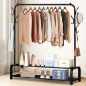 Infinity Merch Heavy Duty Clothing Garment Rack in Black