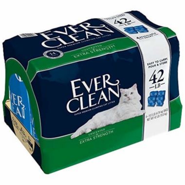Ever Clean (#01012) Extra Strength Cat Litter, Unscented, 10.5 LB-Pack of 4. View a larger version of this product image.