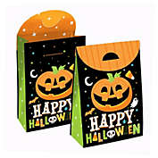 Big Dot of Happiness Jack-O&#39;-Lantern Halloween - Kids Halloween Gift Favor Bags - Party Goodie Boxes - Set of 12