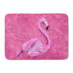 Caroline's Treasures Flamingo on Pink Machine Washable Memory Foam Mat 27 x 19