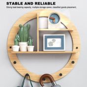 Stock Preferred Wall-Mounted Round Wooden Floating Hanging Shelves