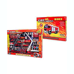 BIG DADDY - Mini Firefighter Rescue Team 40 piece Playset with Vehicles and Accessories