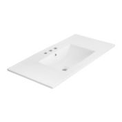 American Imaginations Drop In White Ceramic Top in Enamel Glaze Finish