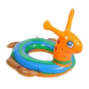 Swim Central Inflatable Orange and Blue Snail Swimming Pool Tube Ring Float, 24-inch
